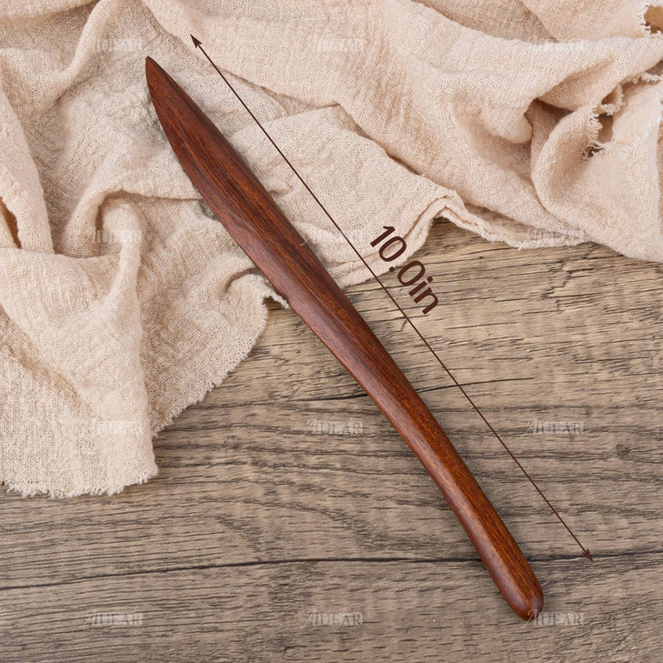 AUEAR, Creative Wood Envelope Opener Handmade Letter Opener Envelope Slitter Paper Cutting Letter Opener for Home Office (Style A)