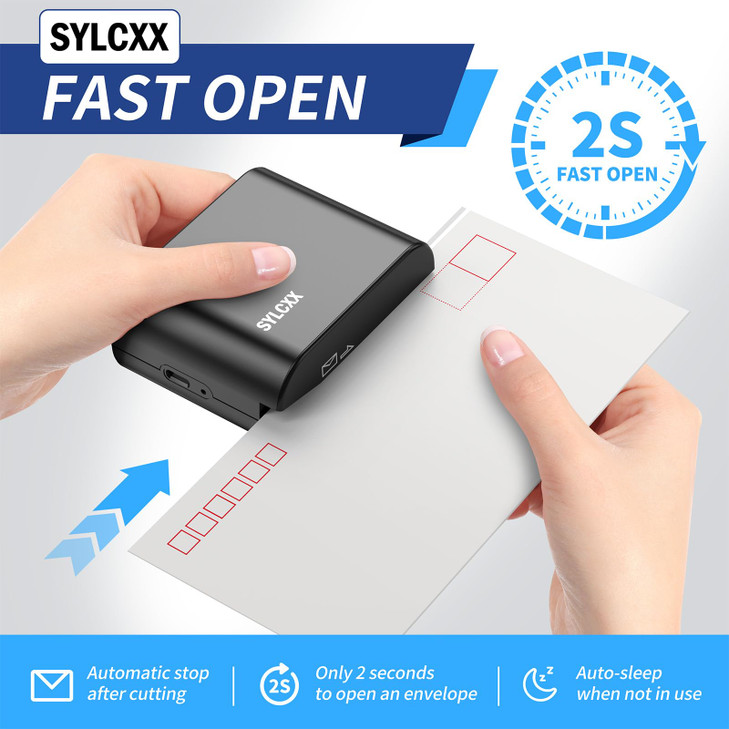 Rechargeable Electric Letter Opener - Letter Openers Envelope Slitter, Electric Envelope Opener, Mail Opener, Universal Envelope Efficient Letter Ope