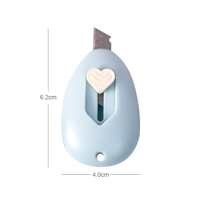 HLLMX 3 PCS Mini Retractable Utility Knife Box Cutter Letter Opener Retractable Letter Opener for Envelope, Package, Paper Cut, Safe Mail Opener ?3 C