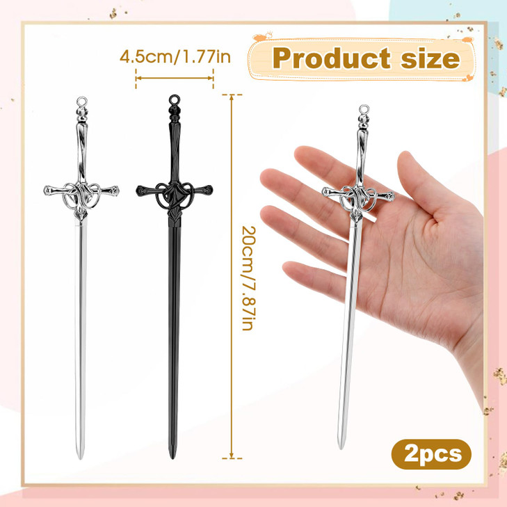 Grevosea 2 Pack Letter Openers, Stainless Steel Mail Opener Tool Letter Opener Envelope Slitter with Ergonomic Handle Fancy Envelope Opener Home and