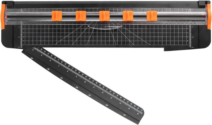 Paper Cutter 18 inch, 5 Pcs Blade 18-inch Cutting Length Paper Trimmers, 18 inch Wrapping Paper Cutter Portable Slicer for Craft Scrapbooking Cardsto