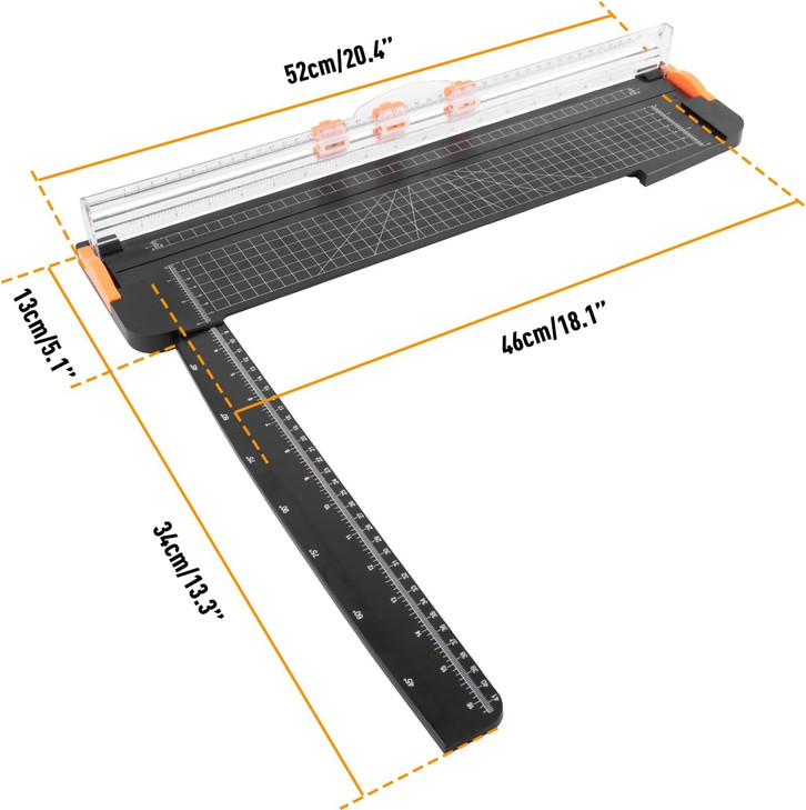Paper Cutter 18 inch, 5 Pcs Blade 18-inch Cutting Length Paper Trimmers, 18 inch Wrapping Paper Cutter Portable Slicer for Craft Scrapbooking Cardsto