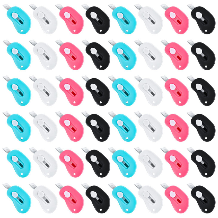 48 Pcs Mini Box Cutter Retractable Utility Knife Cute Style Back to School Supplies Portable Utility Pocket Knife Opener Letter Openers for Students