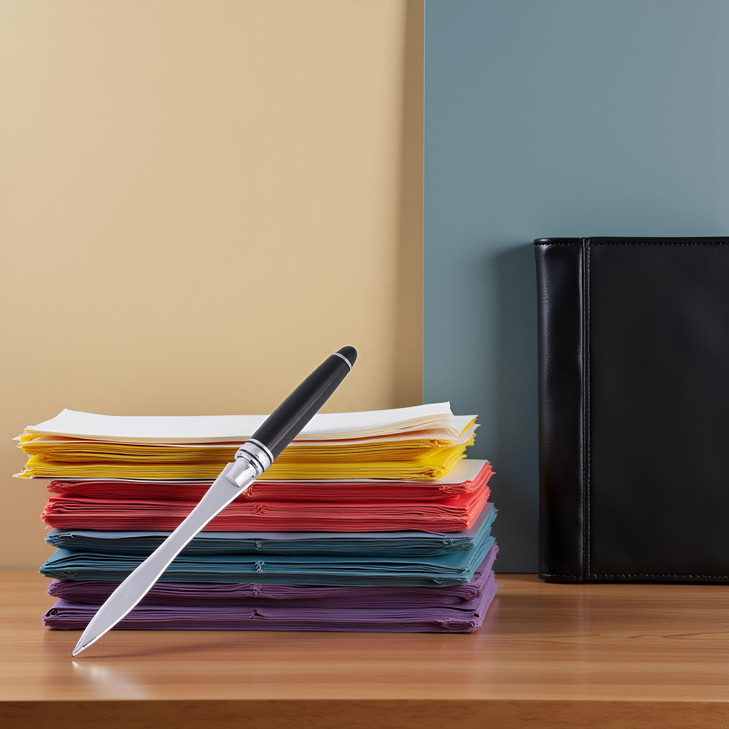 Stainless Steel Cut Paper Knife Letter Opener Cutting Office School Supplies Stationery Tool File Envelopes File Mail Opener for School Office Home