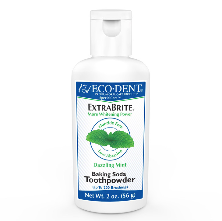 Eco-Dent ExtraBrite Baking Soda Tooth Powder, Mint  SLS & Fluoride-Free Toothpaste Powder with Oxidizing Calcium Peroxide, Whitening Toothpaste Alte