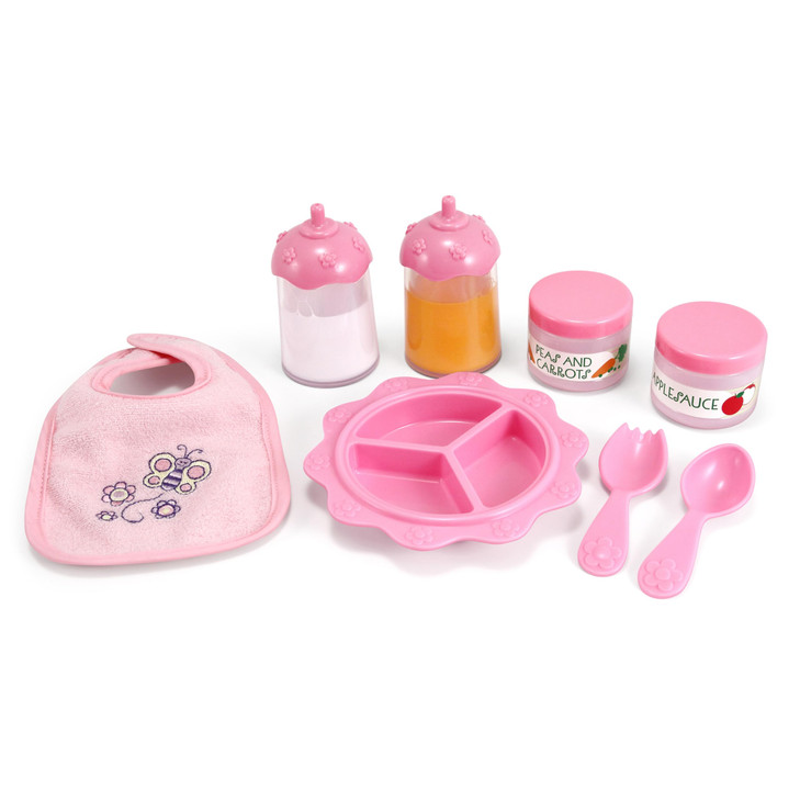 Melissa & Doug Mine to Love Baby Food & Bottle Play Set for Feeding Dolls Baby Doll Feeding Set, Disappearing Milk Bottle Toy for Kids 3+