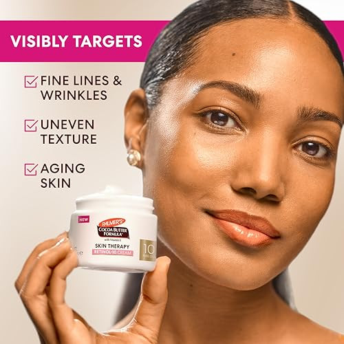 Palmer's Cocoa Butter Formula Face Cream, Skin Therapy Retinol-10 Moisturizer, 2.7 Oz, Vitamin E & Hyaluronic Acid, Helps Reduce Fine Lines & Uneven