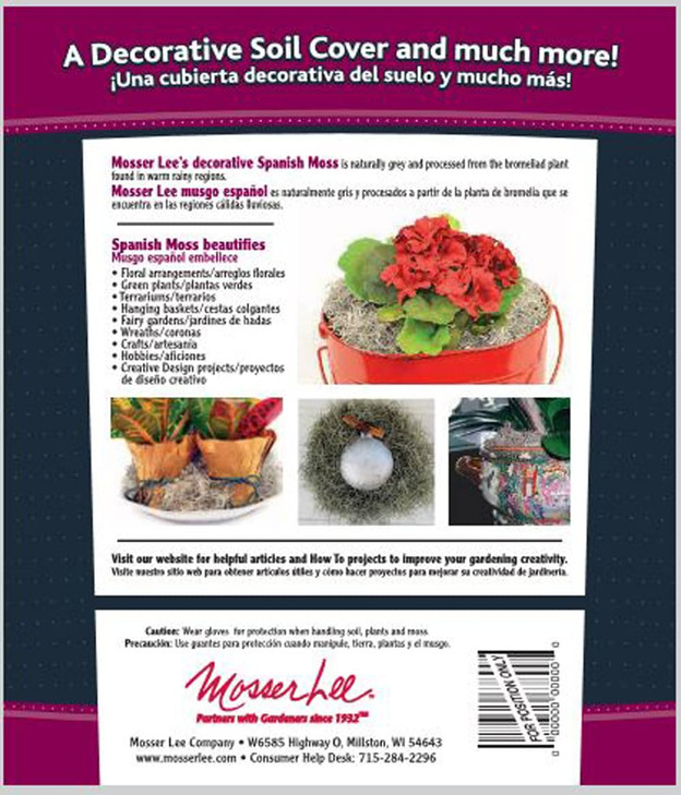 Mosser Lee ML0560 Spanish Moss, 250 Cubic Inches