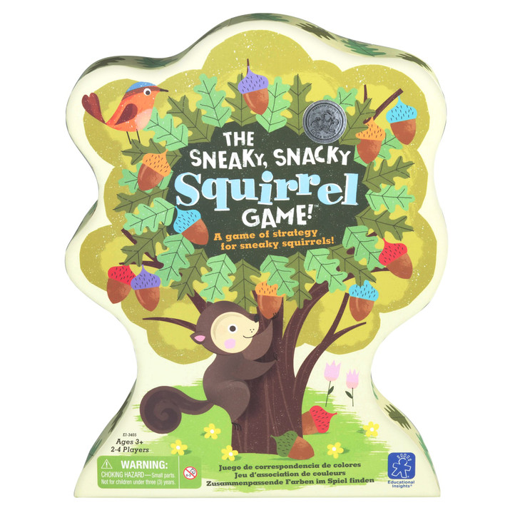 Educational Insights The Sneaky, Snacky Squirrel Game - Toddler Board Games for 3 Year Olds, Fine Motor Skills Toys for Toddlers, Color Matching Pres