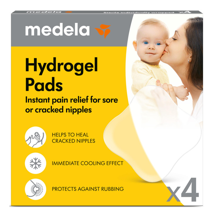 Medela Hydrogel Pads, Instant Pain Relief for Cracked or Sore Nipples from Breastfeeding and Pumping, Cooling Moisture Supports Natural Healing, Pack