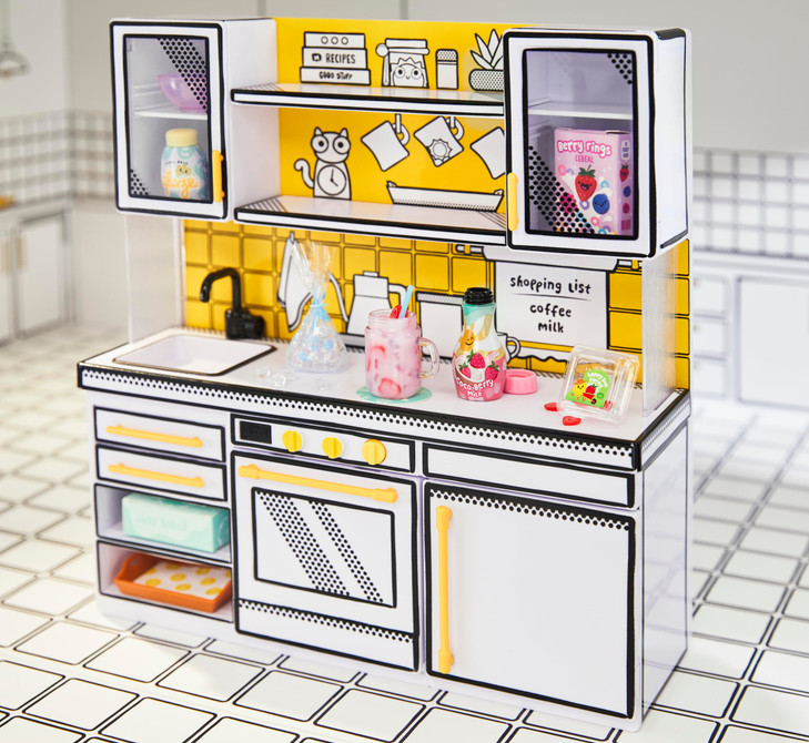 MGA's Miniverse Make It Mini Kitchen, Kitchen Playset, w/UV Light, Collectibles, DIY, Resin Play, Exclusive, Mystery Recipe, Mini Oven Mitts, NOT Edi