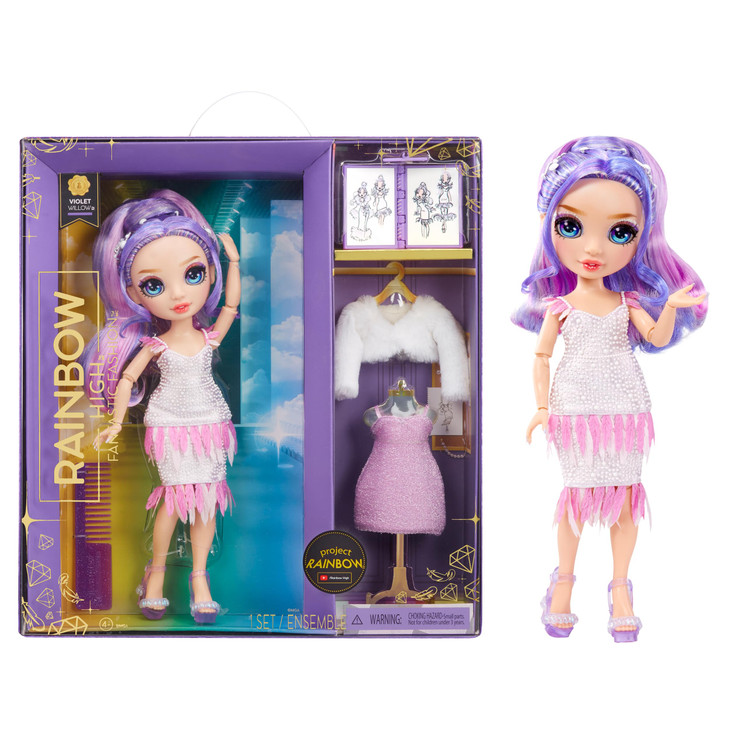 Rainbow High Fantastic Fashion Violet Willow - Purple 11 Fashion Doll and Playset with 2 Complete Doll Outfits, and Fashion Play Accessories, Great