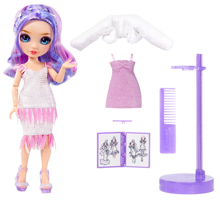 Rainbow High Fantastic Fashion Violet Willow - Purple 11 Fashion Doll and Playset with 2 Complete Doll Outfits, and Fashion Play Accessories, Great