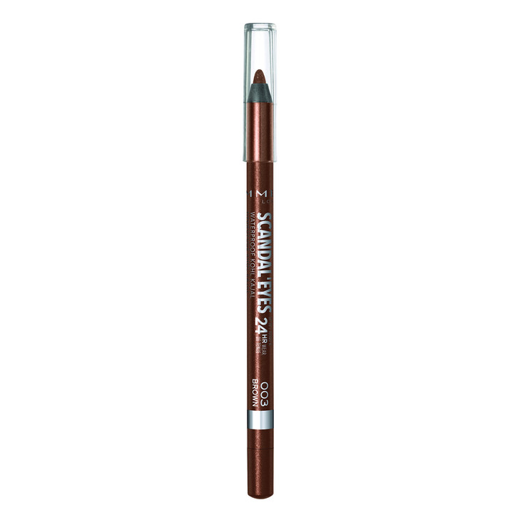Rimmel London Scandaleyes Waterproof Gel Pencil Eyeliner, Long-Wearing, Ultra-Smooth, Smudge-Proof, 003, Brown, 0.04oz