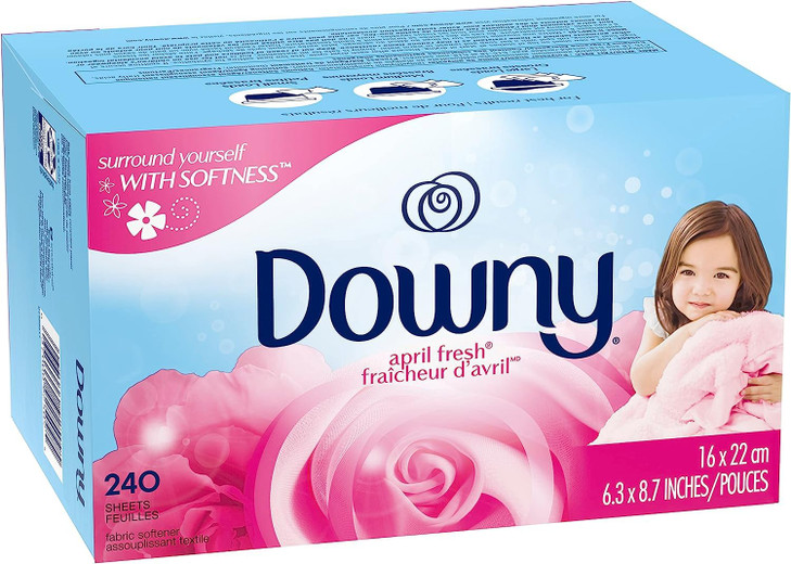 Downy Fabric Softener Dryer Sheets, April Fresh, 240 Count