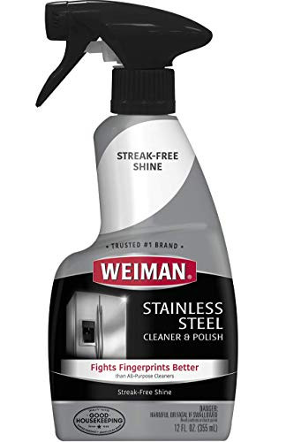 Weiman Stainless Steel Cleaner and Polish Trigger Spray, 12 Fl Oz (Pack of 6)