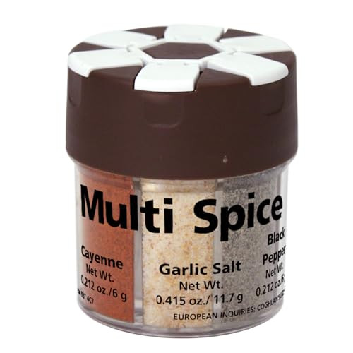 Coghlan's Multi-Spice Shaker  Compact and Portable Seasoning Container with Multiple Compartments for Camping, Hiking, Backpacking, and Outdoor Cook