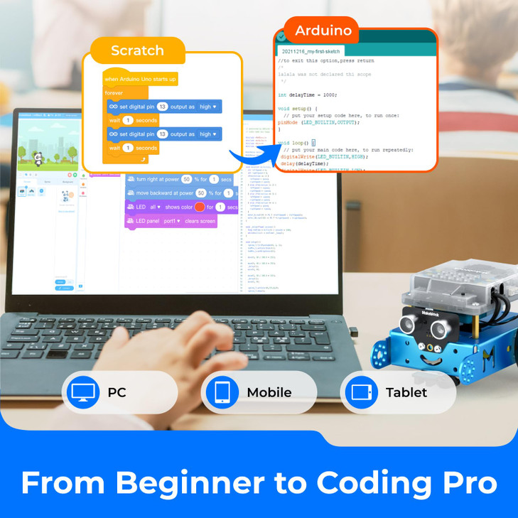 Makeblock mBot Robot Kit, Robotics for Kids Ages 8-12 Learn to Code with Scratch & Arduino, STEM Toys Science Kits for Kids Age 8-12 Boys and Girls A