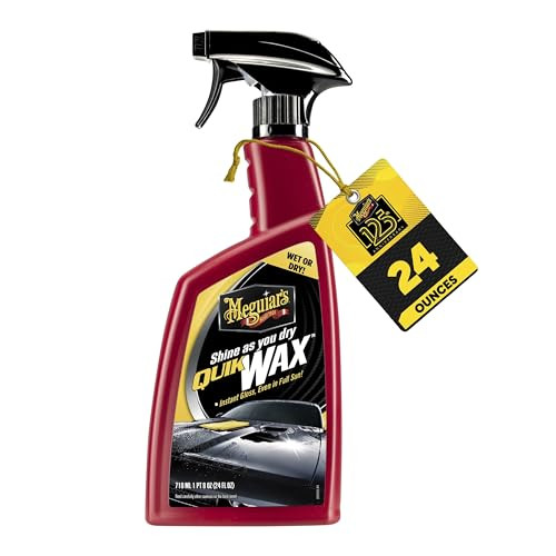 Meguiars Quik Wax, Spray Wax, Spray On Car Wax For Protection, Enhances Shine; Use On Exterior Paint And Clear Coat On Cars, Trucks & Suvs; Apply On