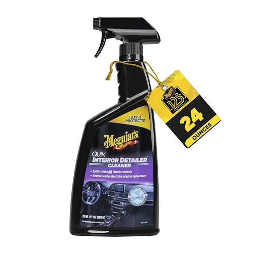 Meguiar's Quik Interior Detailer Cleaner, Quick Detailer Spray Cleans And Refresh Car Interiors, Use On Plastics, Leather & Rubber, Dashboards, Trim