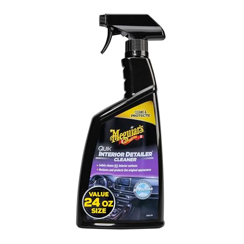 Meguiar's Quik Interior Detailer Cleaner, Quick Detailer Spray Cleans And Refresh Car Interiors, Use On Plastics, Leather & Rubber, Dashboards, Trim