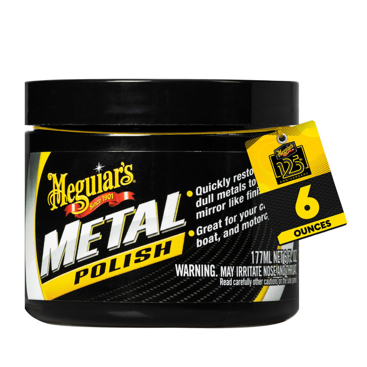 Meguiar's G211606 Metal Polish, Safe for All Uncoated Metals, Removes Stains and Swirls for a Quick and Easy Clean, Restores Shine, Pairs Well with O