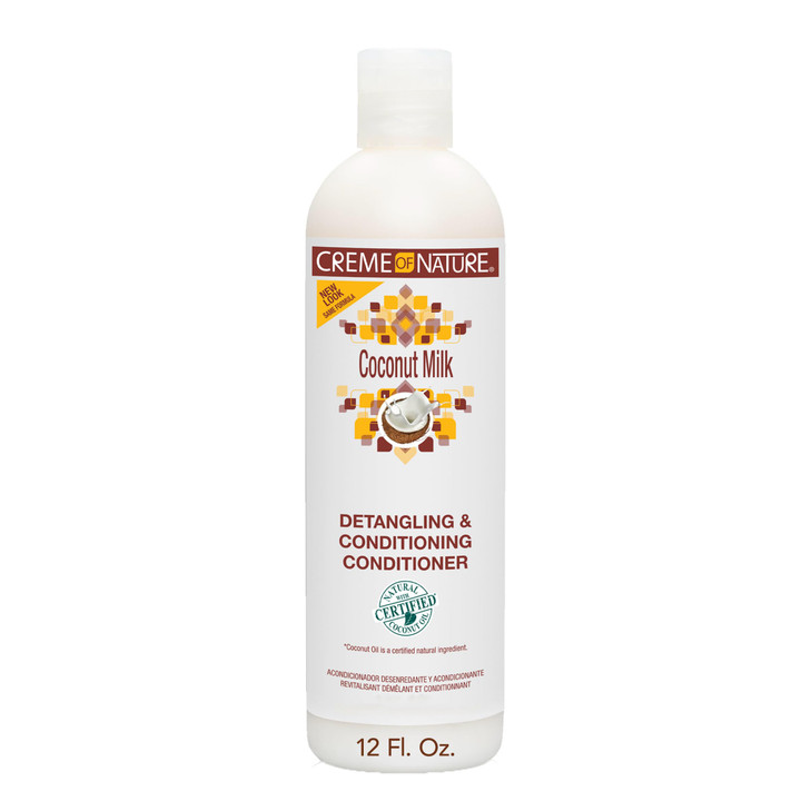 Creme of Nature Detangling & Conditioning Conditioner with Coconut Milk, Detangling & Shine Enhancing, 12 Fl Oz