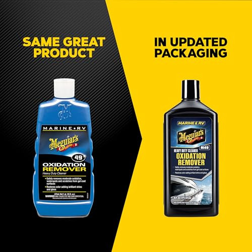 Meguiar's M4916 Marine/RV Heavy Duty Oxidation Remover, Oxidation, Water Spot, Stain, and Boat Scratch Remover for Vehicles with Gel Coat and Fibergl