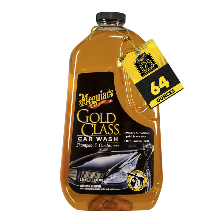 Meguiar's Gold Class Car Wash  Premium Foaming Auto Wash Soap, High Gloss Finish, Safe for Clear Coats, Deep Cleans without Removing Waxes, Car Deta