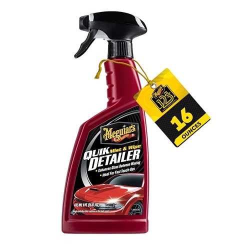Meguiar's Quik Detailer Mist & Wipe - Easy to Use Car Spray Detailer Lifts Light Dust, Fingerprints, Smudges, and Fresh Contaminants - Perfect to Enh
