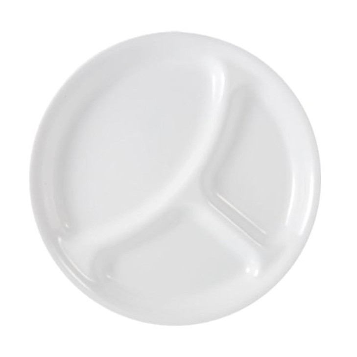 Corelle Livingware Divided Dinner Plate, 10-1/4-Inch, Winter Frost White - Pack of 4 Plates