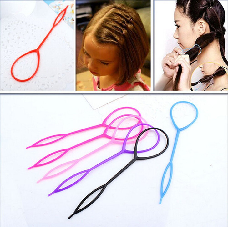 TOPWEL 10PCS(5 Set) Plastic Magic Pull Hair Pin Ponytail Maker Styling Tool