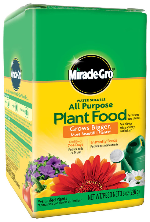 Miracle-Gro Water Soluble All Purpose Plant Food, Fertilizer for Indoor or Outdoor Flowers, Vegetables or Trees, 8 oz.