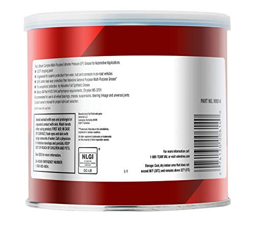 Valvoline - VV614 Multi-Vehicle High Temperature Red Grease 1 LB Tub