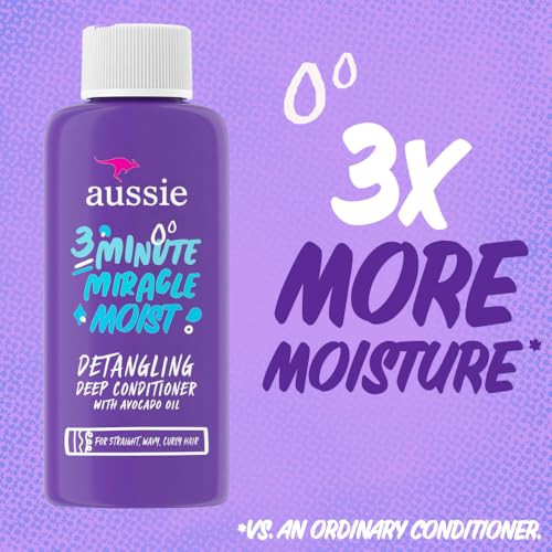 Aussie 3 Minute Miracle Moist Deep Conditioning Treatment, Travel Size 1.7 fl oz