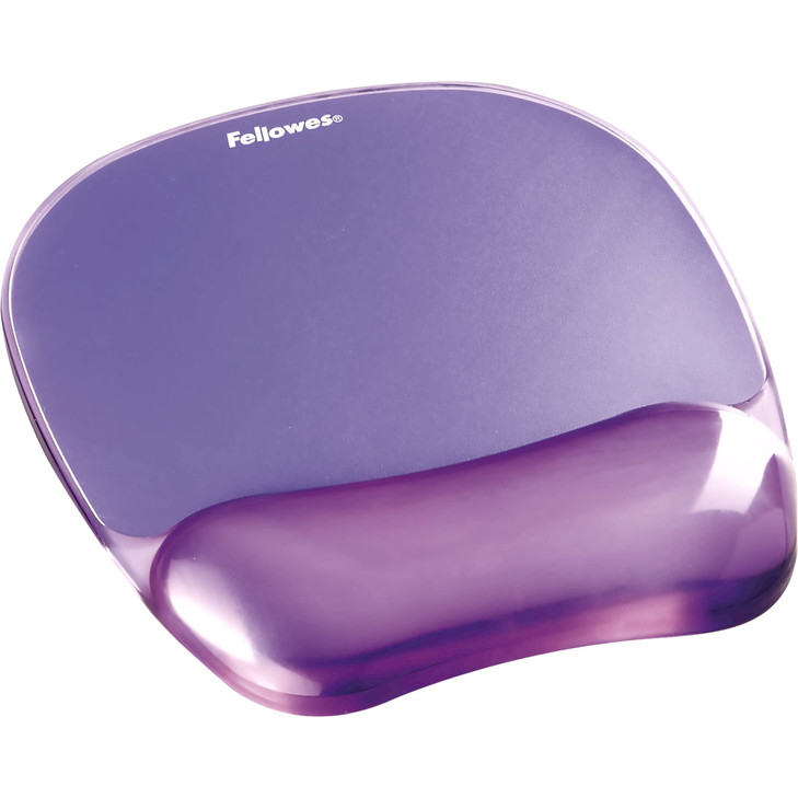 Fellowes Crystals Gel Mouse Pad with Wrist Rest - Purple (91441)