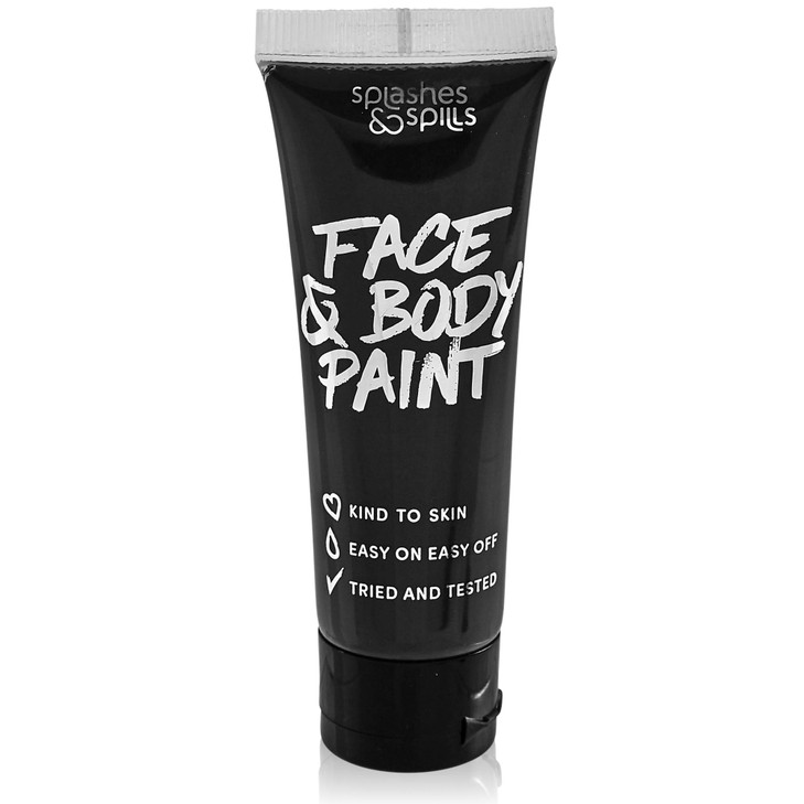 Face and Body Paint Cream, 30ml - Pretend Costume and Dress Up Makeup by Splashes & Spills (Black)