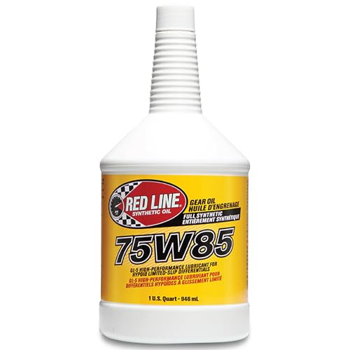 Red Line 50104 75W85 GL-5 Full Synthetic Gear Oil for Hypoid Limited Slip Differentials - 1 Quart