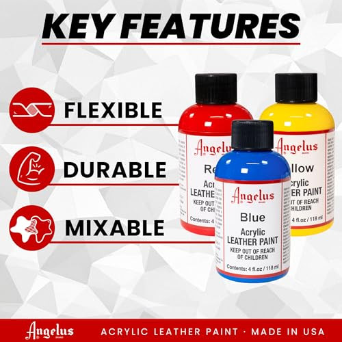 Angelus Acrylic Leather Paint, 4 oz., Mustard