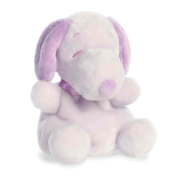 Aurora Adorable Peanuts Snoopy Palm Pals Stuffed Animal - Officially Licensed Toys For All Snoopy Fans - Fun Pastel Colors For The Spring Season - Pu