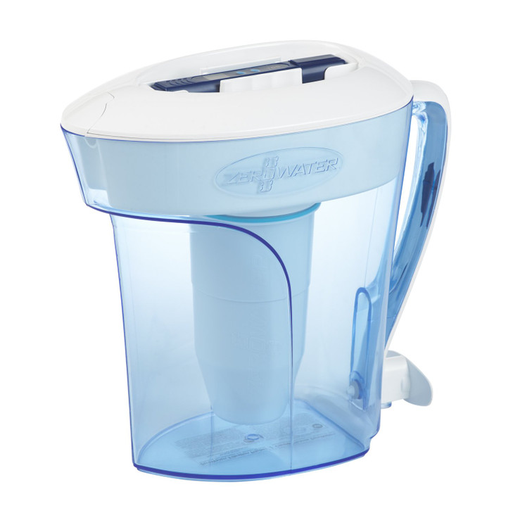 ZeroWater 10-Cup Ready-Pour 5-Stage Water Filter Pitcher 0 TDS for Improved Tap Water Taste - IAPMO Certified to Reduce Lead, Chromium, and PFOA/PFOS