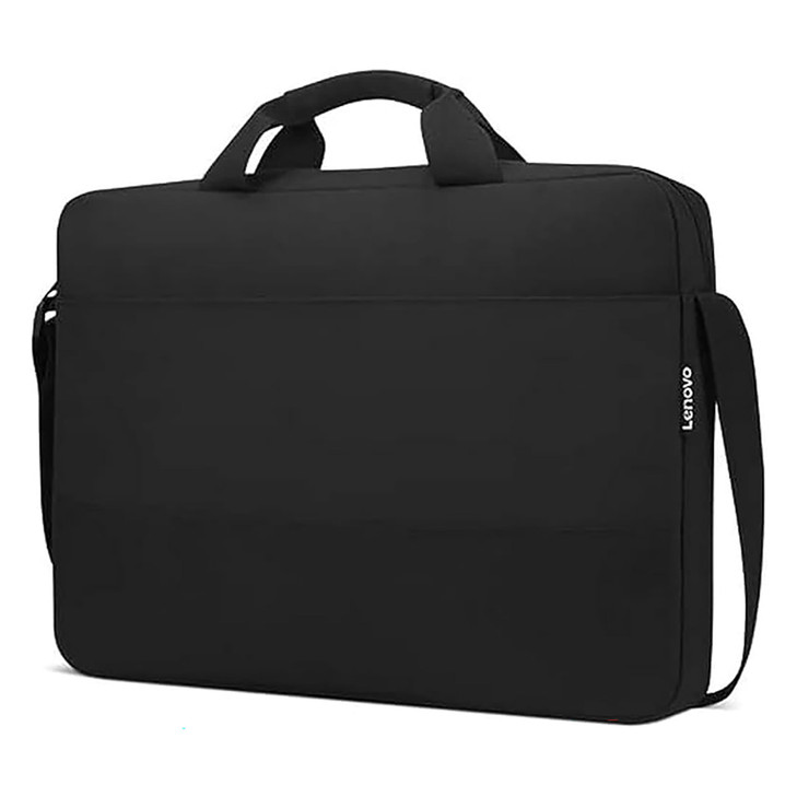 Lenovo Laptop Shoulder Bag T215 15.6 inch - Black- Slip Laptop Compartment - Front Zippered Pocket - Adjustable Strap