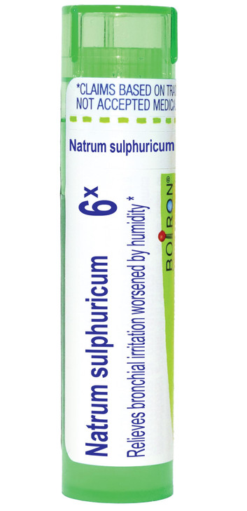 Boiron Natrum Sulphuricum 6X for Bronchial Irritation Worsened by Humidity - 80 Pellets