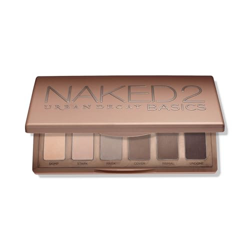 URBAN DECAY Naked 2 Basics Mini Eyeshadow Palette - 6 Matte Neutral Shadows, Long-lasting Wear, Multi-Use Powder for Eye, Contour, Brows, Ultra-Blend