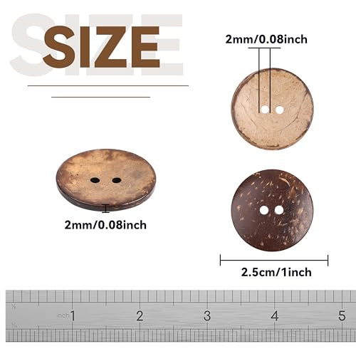 YAKA 100pc New Thick Coconut Shell 2 Holes Button Craft/Sewing/hot Products