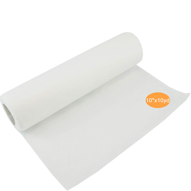 New brothread Wash Away - Water Soluble Machine Embroidery Stabilizer Backing & Topping 10" x 10 Yd roll - Light Weight - Cut into Variable Sizes for