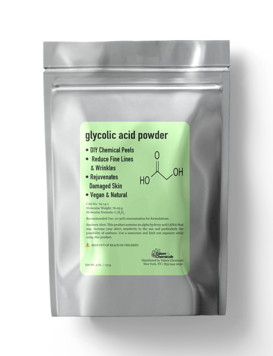 Glycolic Acid Powder (2 Oz/56 Grams) DIY Glycolic Crystal Powder is Pure, DIY Glycolic Acid Peels, Lotion and Serum by Talsen Chemcials