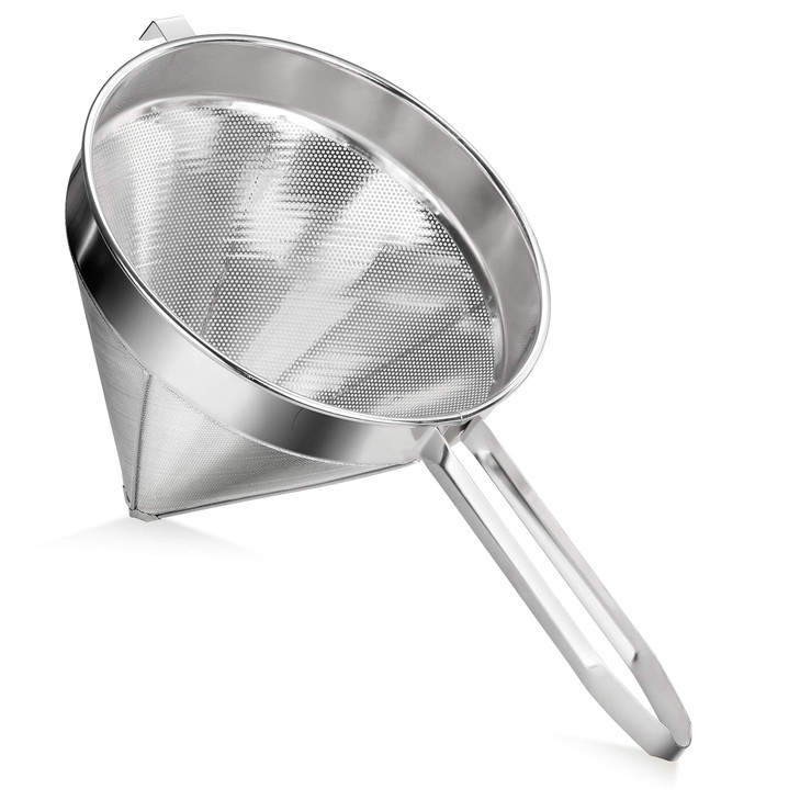 New Star Foodservice 34233 18/8 Stainless Steel China Cap Strainer, 8-Inch, Coarse Mesh