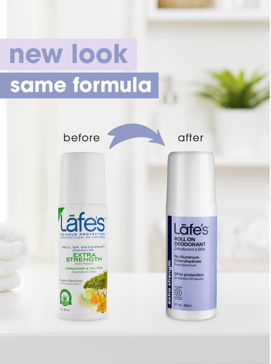 Lafe's Natural Deodorant | 3oz Roll-On Aluminum Free Natural Deodorant for Men & Women | Paraben Free & Baking Soda Free with 24-Hour Protection | Ex