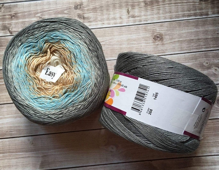 Cotton Yarn Rainbow 55% Cotton 45% Acrylic 250gr 1094yds Multicolor Crochet Yarn Spring Summer 2 Sport (268)